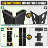 PrimeZone Heavy Duty Storage Shelves - 47" W X 18" D X 72" H Adjustable Wire Garage Shelving with Locking Connector, 5 Tier Metal Shelving Industrial Utility Rack for Warehouse, Basement, Black, 2Pack PrimeZone