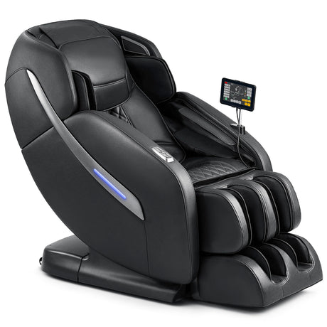 MYNTA Massage Chair Full Body, Zero-Gravity SL-Track Shiatsu Massage Chair Recliner with Lumbar and Calf Heating, Thai Stretch (Mc1612-Black) MYNTA