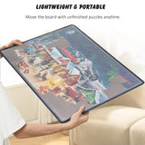 Tektalk Jigsaw Puzzle Board with 6 Sorting Trays Portable Puzzle Mat with Puzzle Dustproof Cover for Puzzle Storage Puzzle Saver, Non-Slip Surface, Up to 1000 Pieces, 30.7 × 20.9 in - Gray Tektalk