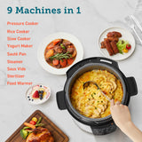 COSORI Pressure Cooker Electric 6 qt, 9-in-1 Instant Multi Kitchen Appliances, Safer Venting Design, Rice Cooker, Slow Cooking Pot, Sous Vide, Saute Pot, 1100W, Stainless Steel COSORI