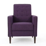 Christopher Knight Home Mervynn Mid-Century Modern Fabric Recliner,polyester, Muted Purple / Dark Espresso Christopher Knight Home