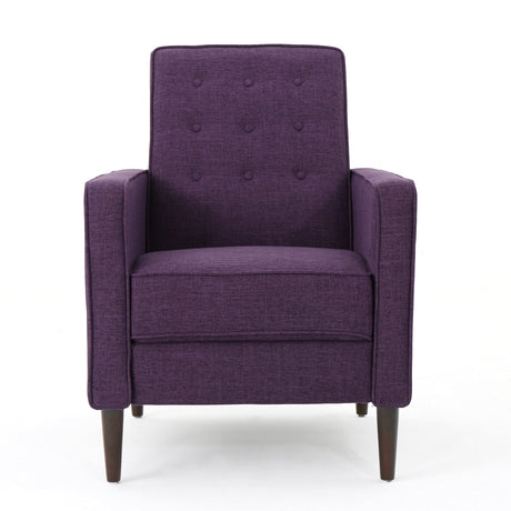Christopher Knight Home Mervynn Mid-Century Modern Fabric Recliner,polyester, Muted Purple / Dark Espresso Christopher Knight Home