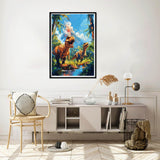 Yomiie 5D Diamond Art Kits for Adults, Two Dinosaur Diamond Painting Art Animals DIY Full Round Drill Kits, Embroidery Rhinestone Diamond Crystal Craft Canvas Home Wall Decor 12x16 inch Yomiie