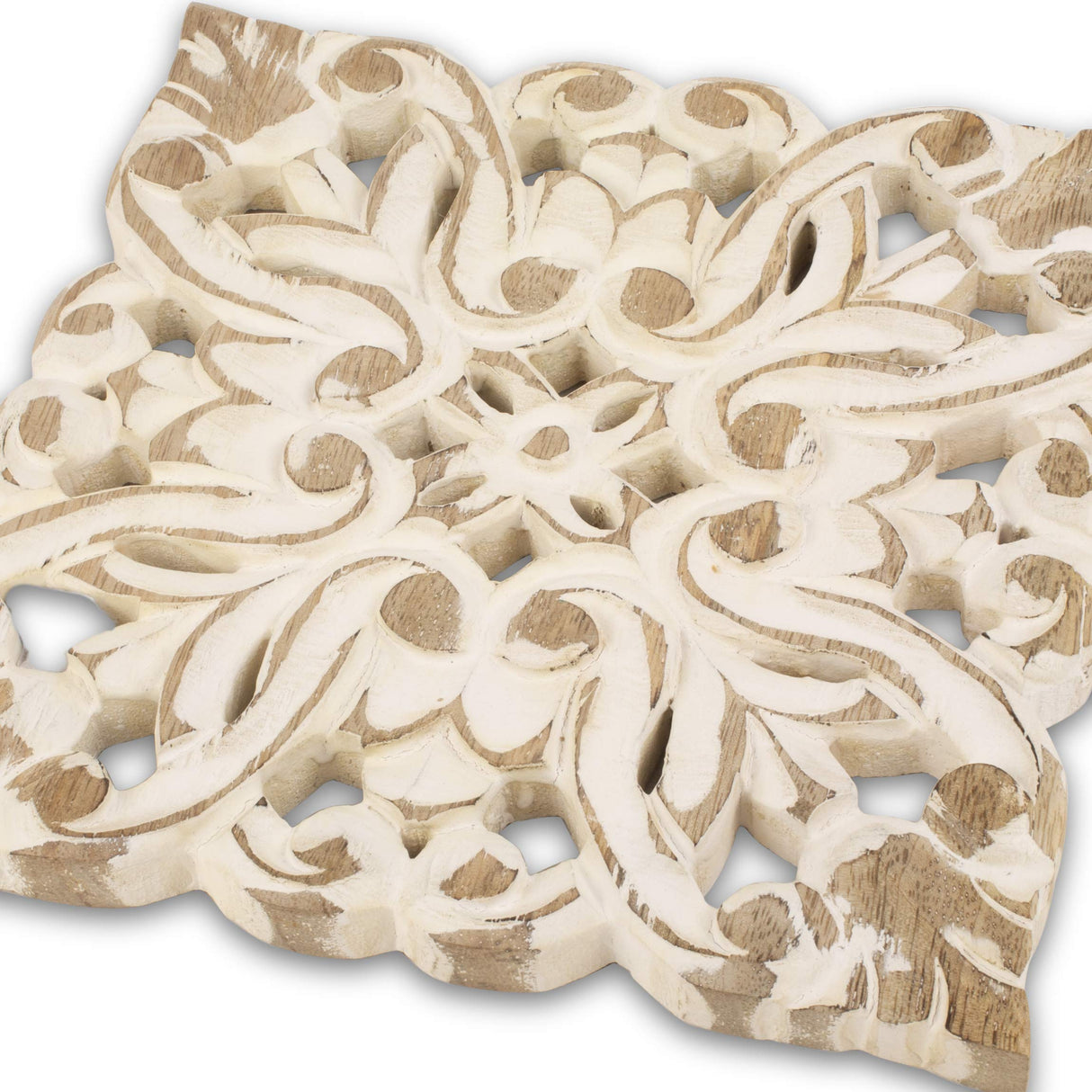 Handmade Wooden Trivet for Hot Dishes Plates & Pots Holder Hot Pad for Kitchen & Dining Table Decor Cookware Heat Resistant Rustic Decorative Carvings 8 Inches Tabletop Home & Dining Table Essentials The Great Indian Bazaar