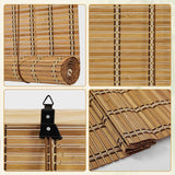 Bamboo Roman Shades Blinds for Windows - Natural Light Filtering Privacy Shades, Handwoven Indoor Window Coverings Easy to Install 24W x 72L Vteyeya