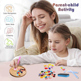 Nuyoach Mosaic Tiles Crafts Kits for Kids Adults,2 Sets DIY Glass Mosaic Craft with Wooden Coaster Making Materials Package for Women Seniors,Ceramic Mosaic Art Bulk Gifts for Home Decor Summer Party Nuyoach