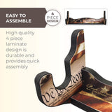 Rush Creek Creations Wall-Mount Single Gun Storage Display Rack for Rifles and Shotguns, Indoor 1-Gun Display Rack, Durable Americana Finish Rush Creek Creations