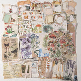 Luyoaozy 200Pcs Vintage Scrapbook Supplies Pack Kit for Junk Journal Bullet Aesthetic Paper Stickers Stuff Journaling Planners Diary Botanical Collage Luyoaozy