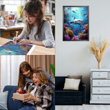 CEOVR Shark Diamond Art Kits for Adults, Ocean Life Diamond Painting Dots DIY Gem Art, Adult Crafts Kits Wall Decor for Home Office 12x16in CEOVR