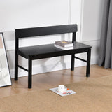 DUHOME Entryway Bench, Black Dining Bench with Spindle Back Farmhouse Wood Windsor Bench for Foyer Balcony Living Room, Black DUHOME