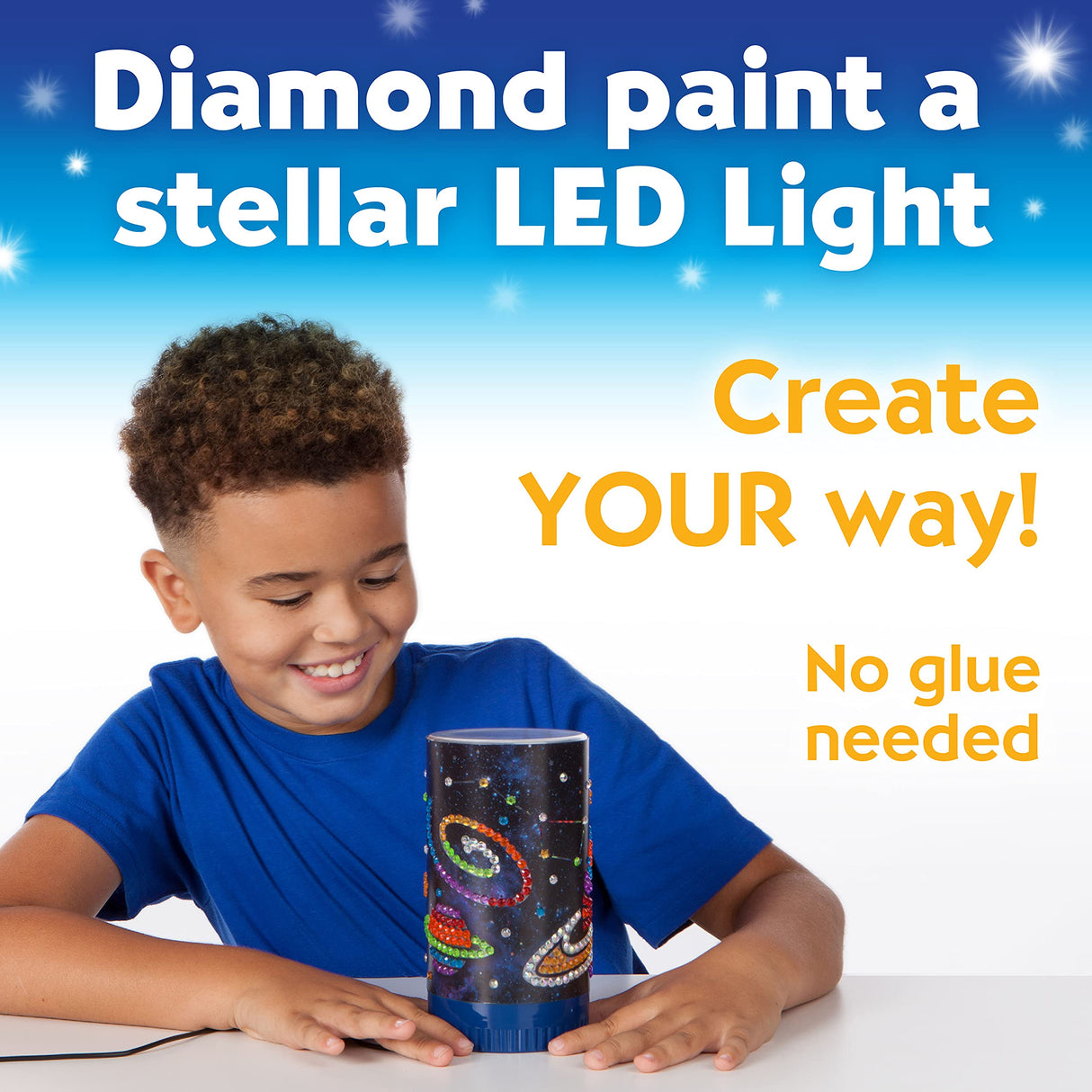Creativity for Kids Big Gem Diamond Painting Light - Create Your Own DIY Night Light, Diamond Arts and Crafts Kit for Kids (Ages 6+) Creativity for Kids