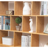Maydear 47.24” Bamboo 10 Cube Freestanding Bookshelf with 3 Tiers for Organised Storage and Display Maydear