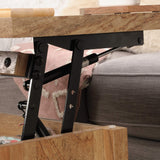 Sauder Cannery Bridge Lift Top Coffee Table, L: 43.15" x W: 19.45" x H: 19.02", Sindoori Mango finish Sauder