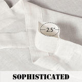 H.VERSAILTEX Natural Linen Tab Top Curtains 84 Inch Length for Living Room 2 Panel Drape Semi Sheer Neutral Country Rustic Farmhouse Boho Curtain Bedroom Muslin Look Light Filtering, Heathered Natural H.VERSAILTEX