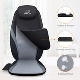 Snailax Shiatsu Back Massager with Heat Massage Chair Pad Kneading Back Massager for Pain Relief Deep Tissue Chair Massage Pad for Office Home, Gifts for Dad,Mom Snailax