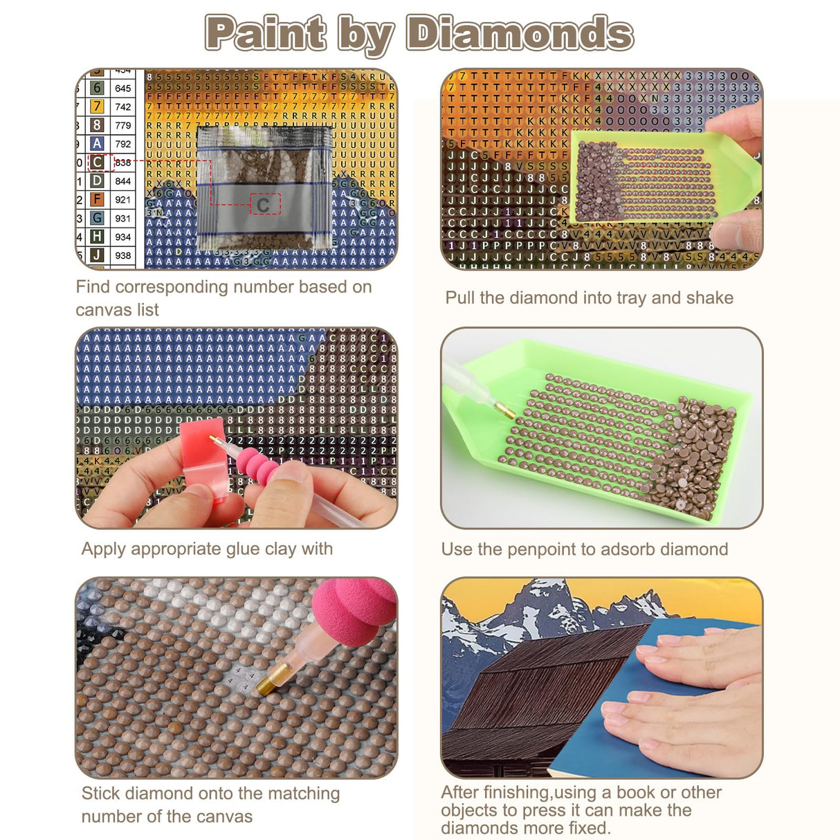 CEOVR Barn Diamond Painting Kits, 5D Full Drill National Park Diamond Art Kits for Adults, Mountain Landscape Gem Art, Adult Crafts Kits Wall Decor for Home Office 12x16inch CEOVR