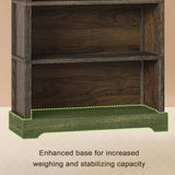 5-Shelf Wood Bookcase, 65 Inch Tall Bookshelf with Storage, Floor Standing Display Book Shelf (Rustic Brown) TVU