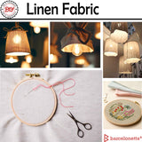 Barcelonetta | Linen Fabric | Natural Linen Cloth | Embroidery, Sewing | Soft, Breathable | 55" Wide | 70% Linen, 30% Rayon | Hemp, Jute, Needlework, Lining (Natural, 2 Yard) Barcelonetta