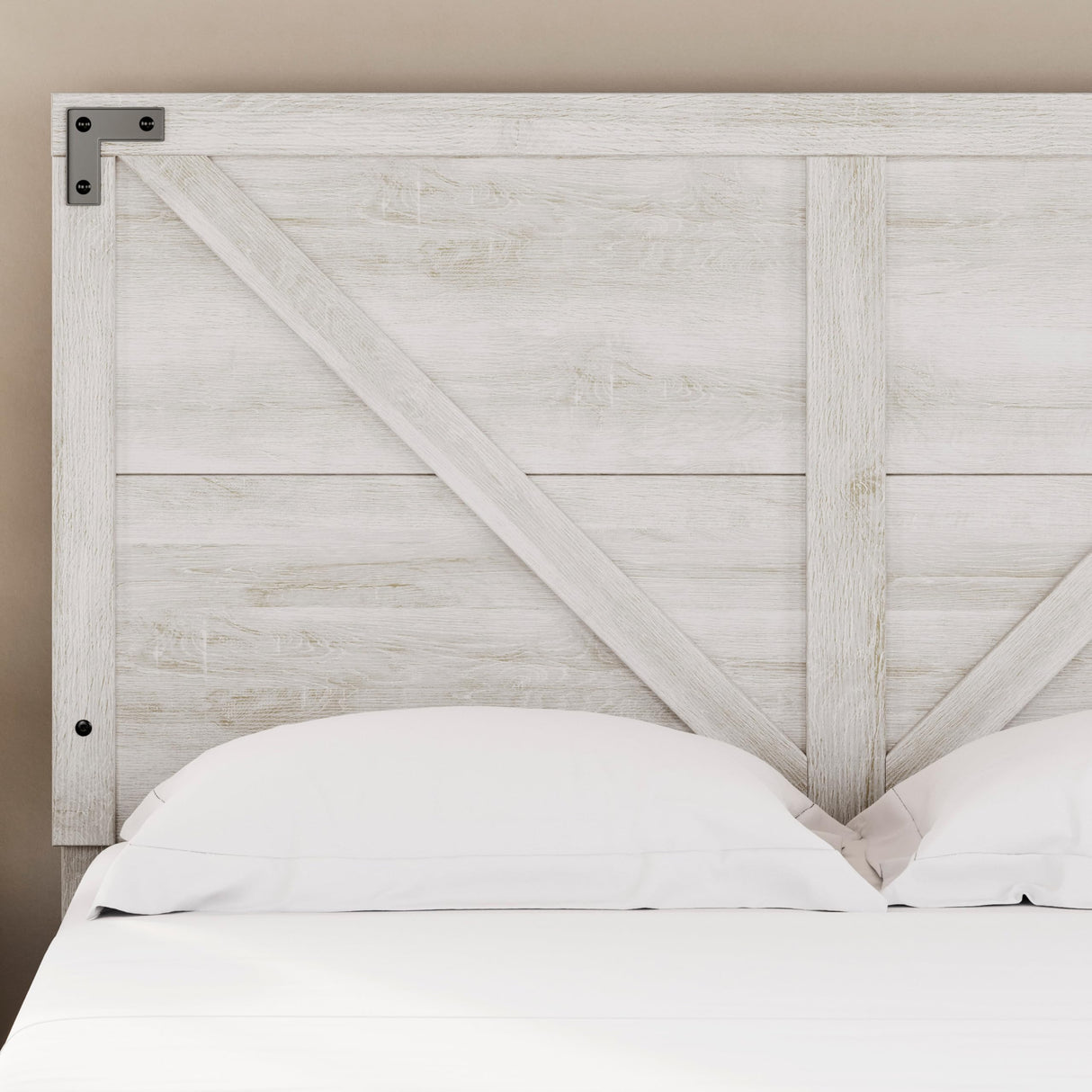 Signature Design by Ashley Shawburn Modern Farmhouse Headboard, Queen, Whitewash Signature Design by Ashley