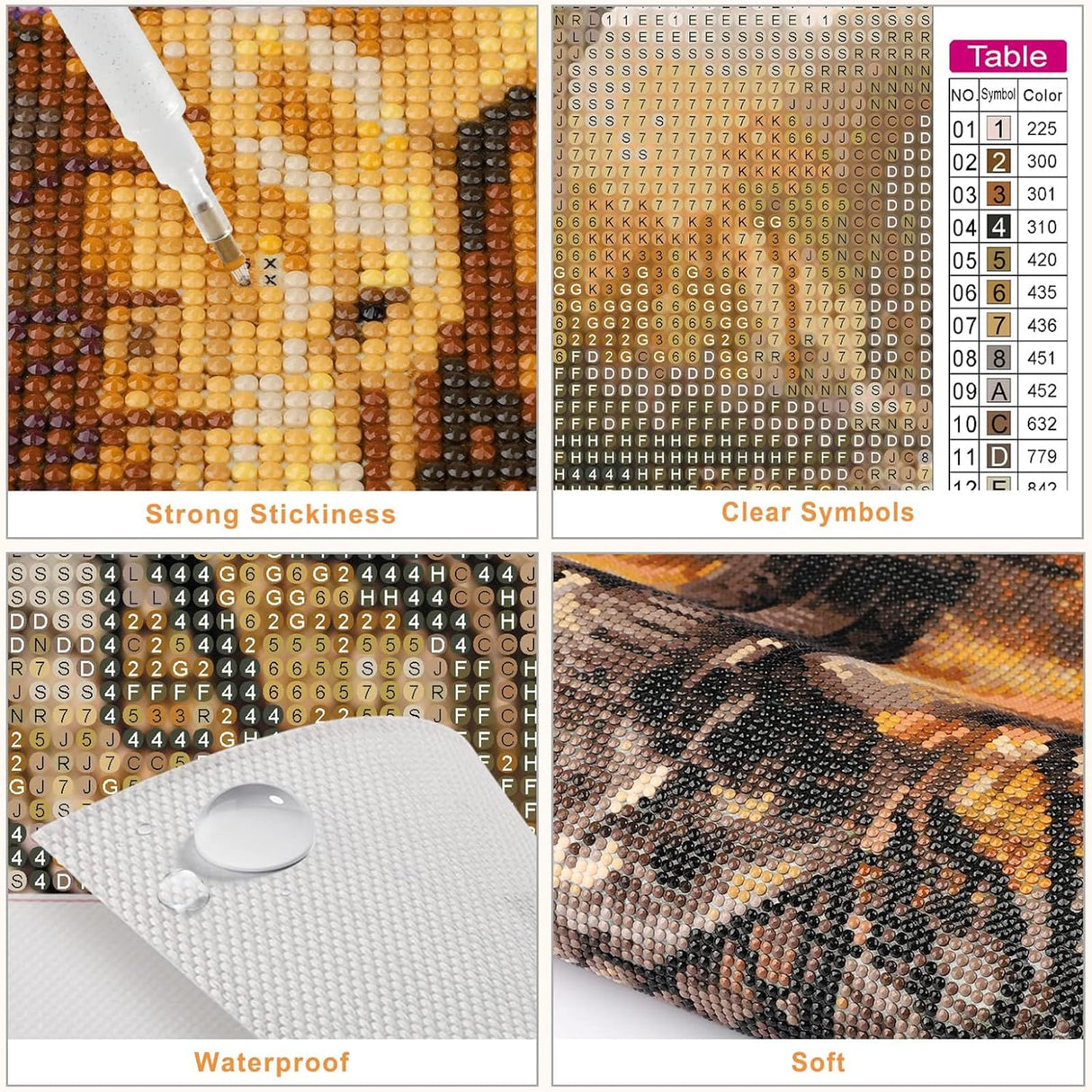 MXJSUA Savannah Lion Home DIY Diamond Painting by Number Kits for Adults, 5D Round Drill Diamond Gem Art Painting Picture Arts Kits Craft for Home Wall Decor 12x16 Inch MXJSUA