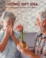 ROBOTIME 3D Puzzles Wooden Flower Pink Rose DIY Model Building Kit to Build for Adults Artifical Bouquet Botanical Collection Craft Brain Teaser Puzzle Creative Gift Home Decor ROBOTIME