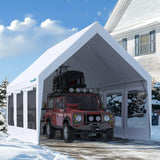 Quictent Heavy Duty 12x20 ft Carport Tent with Ultra-High Peak & Ventilation Windows, Waterproof Outdoor Canopy Shelter for Events, Storage, Parking & Wedding - White Quictent