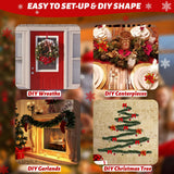 5 Pack 250FT Christmas Garland Flower for Christmas and Non-Lit Soft Greenery Holiday Decor for Outdoor Indoor Artificial Christmas Twist Garland Home Artificial Greenery Wedding Party Decoration NQN