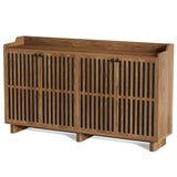 Tribesigns Sideboard Buffet Cabinet, 55-inch Farmhouse Kitchen Storage Cabinet with 4 Doors and Adjustable Shelves, Wood Credenzas Coffee Bar Cabinet for Living Room, Dining Room, Rustic Brown Tribesigns