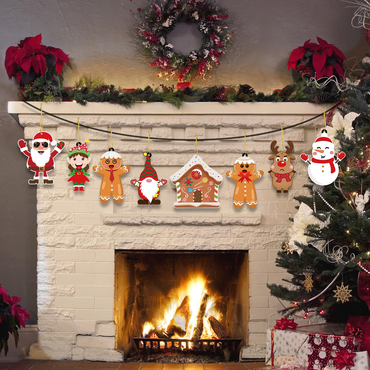 VABAMNA 36 Pack Christmas Ornament Crafts for Kids - Make Your Own Ornament Kit with Christmas Craft Stickers, Ornament Making Kit for Kids Holiday Xmas Classroom Party Favors VABAMNA