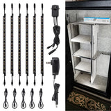 TORCHSTAR LED Safe Lighting Kit, (6) 12 Inch Linkable Light Bars + Motion Sensor + UL Power Adapter, 900LM, Input 100-240V, for Under Cabinet Gun Safe Locker Closet Showcase, 5000K Daylight TORCHSTAR