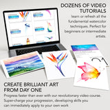 CHROMATEK 108 Watercolor Pens Set | Including 15 Page Pad & Online Video Tutorial Series | 5 Aquapens & 100 Unique Colors | Real Brush Pens | Easily Blendable, Vivid and Smooth CHROMATEK