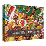 Funny Food Camping Picnic Puzzles for Adults 1000 Pieces, Summer Dog Baseball Jigsaw Puzzles, Animal Colorful Pizza Candy Fruit Puzzle Larkipuzz