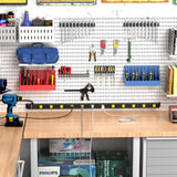 ZESEN 12 Outlet Heavy Duty Workshop Metal Long Power Strip Surge Protector with 15ft Cord, Garage Workbench Multi Wide Industrial Outlet Power Strip, ETL Certified, Black ZESEN