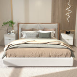 Anbuy White Nightstand Set of 2, End Side Table Double, Bedside Table with 2 Drawers, Dual Night Stand Metal Gold Legs for Bedroom Living Room Anbuy