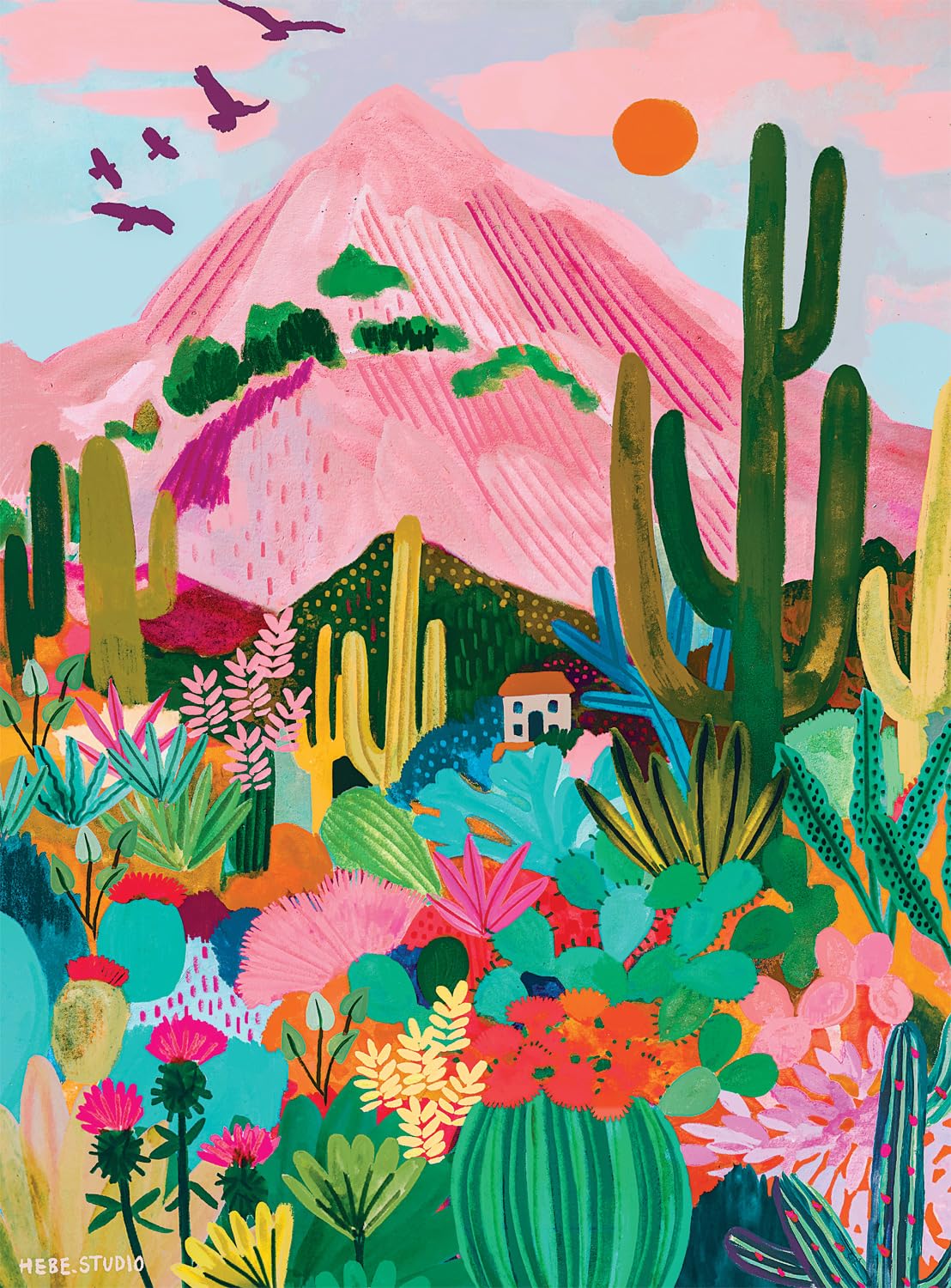 Buffalo Games - Hebe Studio - Cactus Mountain AZ - 1000 Piece Jigsaw Puzzle for Adults -Challenging Puzzle Perfect for Game Nights - Finished Size is 26.75 x 19.75 Buffalo Games