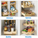 WelFurGeer Pull Out Drawers for Cabinets, Pull Out Cabinet Drawer, Slide Out Drawers for Kitchen Cabinets, Pull-Out Home Organizers, Cabinet Drawers WelFurGeer