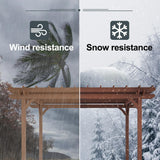 Mulinsonfly Outdoor Pergola 12'x14' - Sturdy Wooden Frame for Garden, Patio, and Backyard, Wood Pergola Ideal for Outdoor Entertaining and Relaxation Mulinsonfly