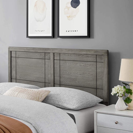 Modway MOD-6221-GRY Archie Full Wood Headboard, Gray Modway
