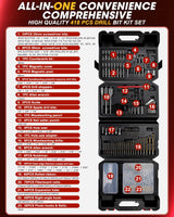 KingTool Drill Bit Set - 418 PCS Drill Bits, Drill Set & Drill Bit for Wood, Metal, Masonry, Cement, Screwdriver Bit Set Combo Kit Perfect for DIY Projects and Home Repairs KingTool