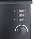 Comfort Zone Electric Fireplace Space Heater, Traditional Warm Stove Style, Realistic 3D Flame Effect, Adjustable Thermostat, & Overheat Protection, Ideal for Home, Bedroom, & Office, 1,500W, CZFP4 Comfort Zone