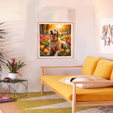 Lophomie Diamond Art Kits for Adults, 5D DIY Dog Diamond Painting Kits for Adults Beginners, Diamond Dots Kits Gem Arts Crafts for Home Wall Decor 14x14 Inch Lophomie