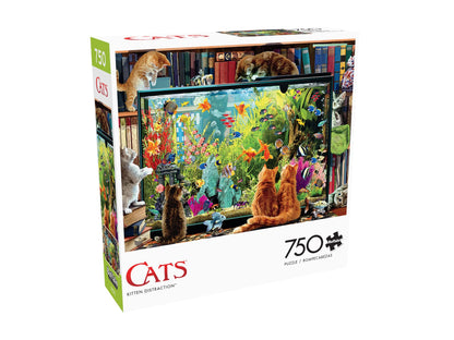 Buffalo Games - Garry Walton - Kitten Distraction - 750 Piece Jigsaw Puzzle for Adults Challenging Puzzle Perfect for Game Nights - Finished Size is 24.00 x 18.00