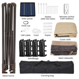 Yaheetech 11'x11' Pop Up Gazebo Instant Tent with 17 Solar LED Lights & Zippered Mesh Netting, Outdoor Shelter Sun Shade Gazebo with Sandbags for Backyard Garden Patio, Khaki & Brown Yaheetech