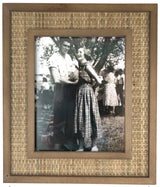 Rattan and Wood Picture Frame - Coastal or Boho Photo Frame For 8"x10" Photos - Tabletop Stand and Wall Mount Fairwood Way