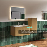 BLUHOUZZ Bathroom Vanity with Sink,Large Storage Wall Mounted Floating Bathroom Vanity with Overflow for Modern Bathroom, One-Piece Sink Basin Minimalist Bathroom Sink Cabinet BLUHOUZZ