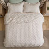 Bedsure Quilts Queen Size - Ultra Soft Queen Quilt Bedding for Modern Farmhouse Bedroom Decor, Lightweight All-Season Comforter, Natural Bedspread Coverlet 90x96 Inch Bedsure