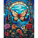 TOCARE Paint by Numbers kit for Adults Flowers Rose Butterfly Paint by Number Canvas, Acrylic Adult Paint by Number Kits Flower 16x20inch TOCARE