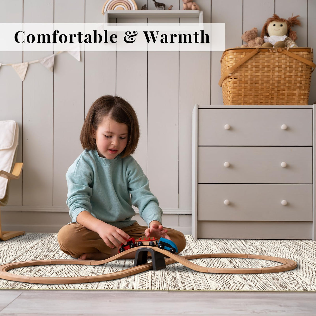 Moroccan Washable Hallway Runner Rug - 2'6"x12' Non Slip Floor Mat for Kitchen Low Pile Living Room Carpet with Rubber Backing Bedroom Rugs for Entryway 2'6"x12' Beige Ksrau