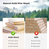 TECANA Fireplace Mantel 60 Inches - Rustic Floating Mantel Shelf - Solid Wood Mantel with Invisible Support Bracket - Wall Mantel Shelf for Farmhouse (60" L x 8" D x 5" H, Natural) TECANA