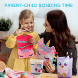 Klever Kits 7 Sewing Projects- My First Felt Sewing Kit- Easy DIY Wildlife Artworks of Unicorn Pillow and Mermaid Card Holder, Gift for Kids Aged 6+ Klever Kits